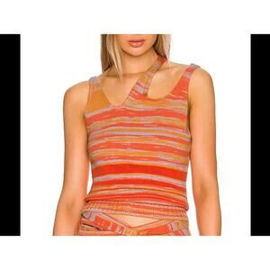 Jonathan Simkhai Avani Space-dye Cut-out Top Size XS Knit Boho Designer Revolve